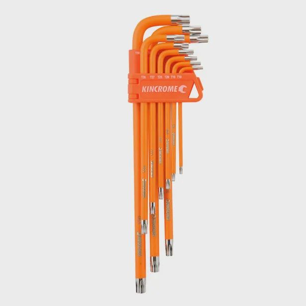 KINCROME K5044 9 Piece Tamperproof Torx Set Long Series