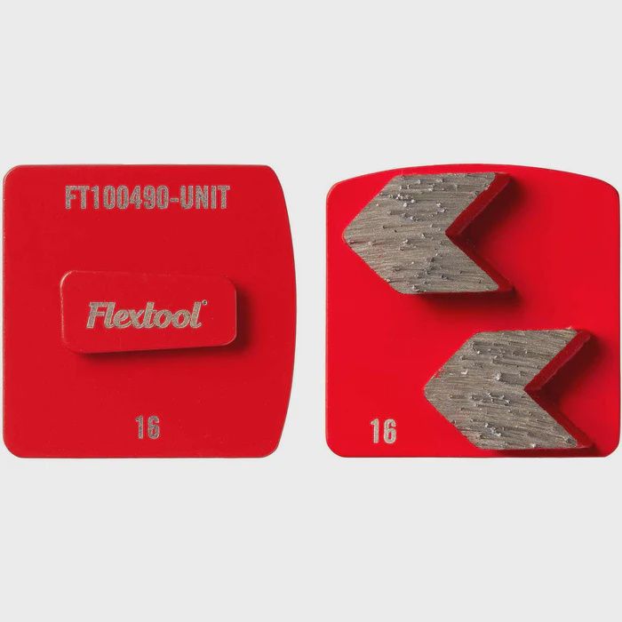 Flextool FT100490-UNIT Thin Coatings (Paint, Sealant) Red BladeTec Easy Lock Grinding Shoes
