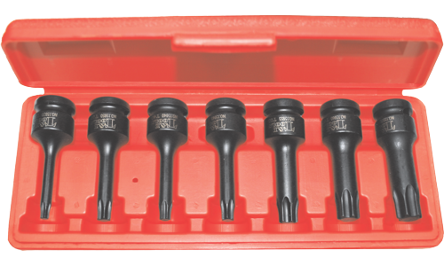 T&amp;E TOOLS 98802 - 7 Piece 1/2&quot; Drive Torx-r Impact Sockets