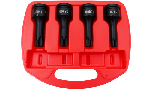 T&amp;E TOOLS 98804 - 4 Piece 3/4&quot; Drive Torx-r Impact Sockets