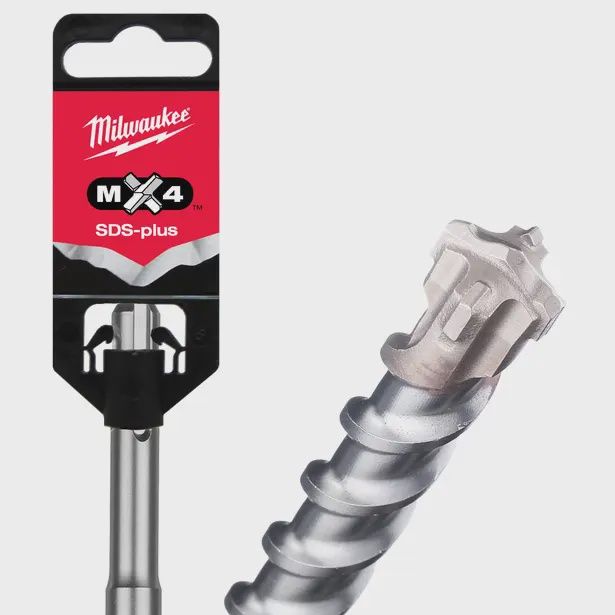 MILWAUKEE 4932352950 14 x 600mm 4-Cutter SDS-Plus TCT Hammer Drill Bit - MX4