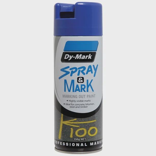 DYMARK 40013503 350g Aerosol Spray &amp; Mark Blue Marking Paint