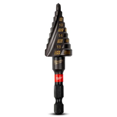 Milwaukee 48899263 Shockwave Metric 4-20mm 9 Hole Step Drill Bit