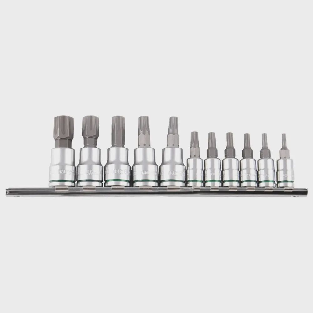 KINCROME K5025 1/4 &amp; 3/8inch Drive TORX Short Series Socket Set - 11 Piece