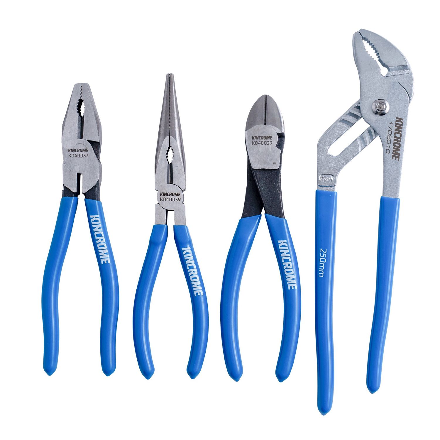 KINCROME K040064 4 Piece Vinyl Grip Plier Set