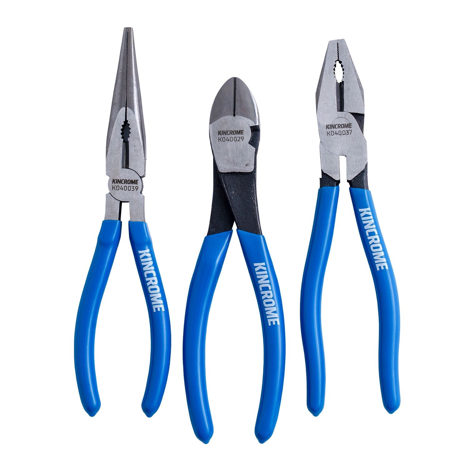 KINCROME K040063 3 Piece Vinyl Grip Plier Set
