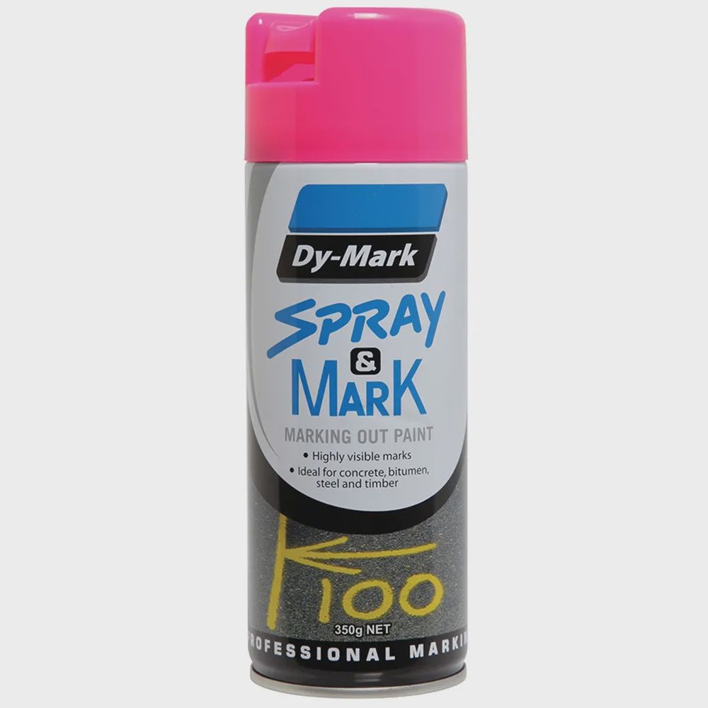 DYMARK 40013529 350g Fluro Pink Aerosol Marking Spray Paint