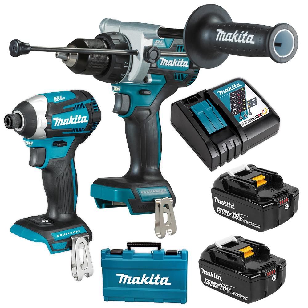 Makita DLX2412T 18V 5.0Ah Li-Ion Brushless Cordless 2pce Combo Kit