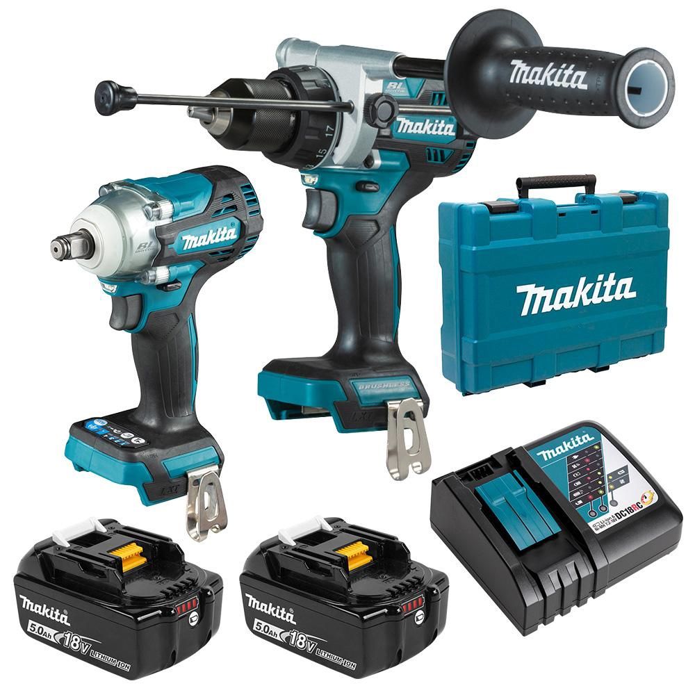 Makita DLX2419T 18V 5.0Ah Li-ion Cordless Brushless 2pce Combo Kit