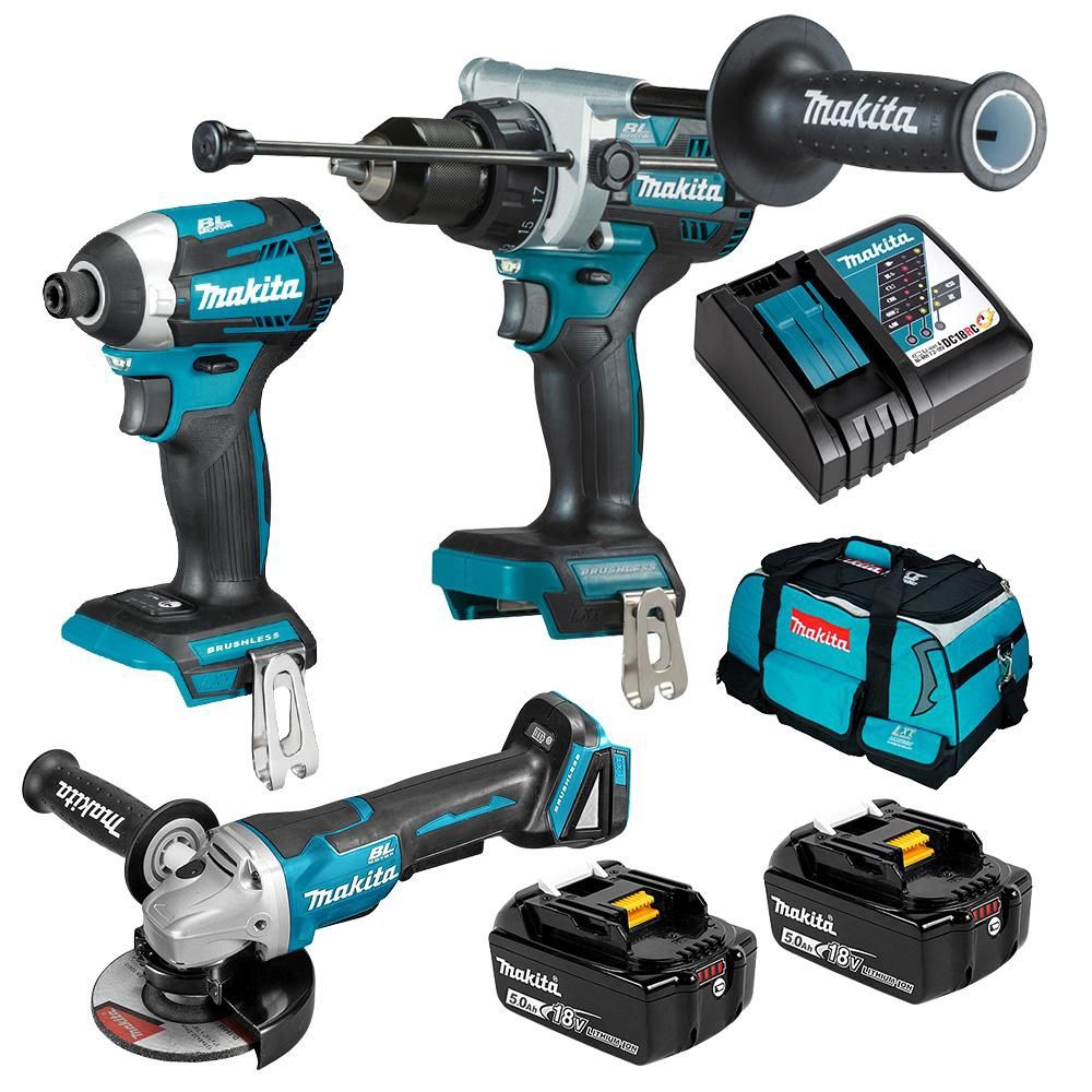 Makita DLX3146TX1 18V Li-Ion 5.0Ah Cordless Brushless 3pce Combo Kit