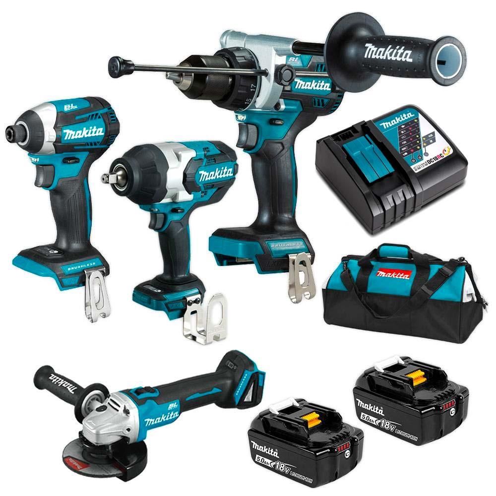 Makita DLX4144TX1 18V 5.0Ah Li-Ion Brushless Cordless 4pce Combo Kit