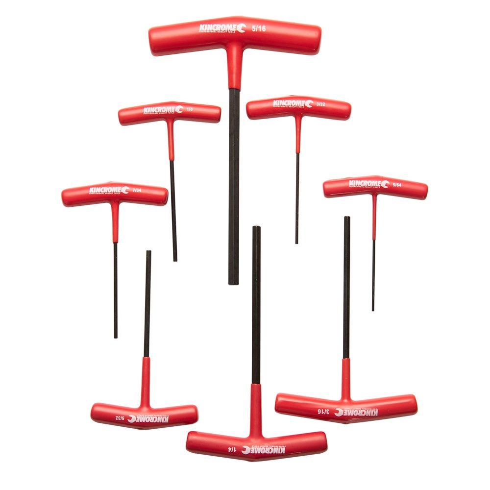 Kincrome K5282 T-Handle Hex Key Set 8 Piece Imperial / SAE