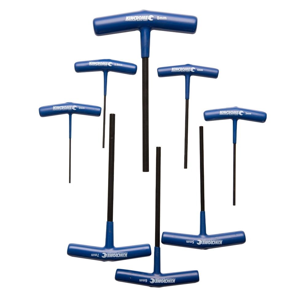 Kincrome K5281 T-Handle Hex Key Set 8 Piece Metric