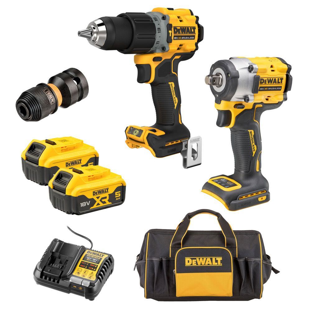 DeWalt DCZ294P2-XE 18V 5.0Ah XR BRUSHLESS Compact 2pce Combo Kit