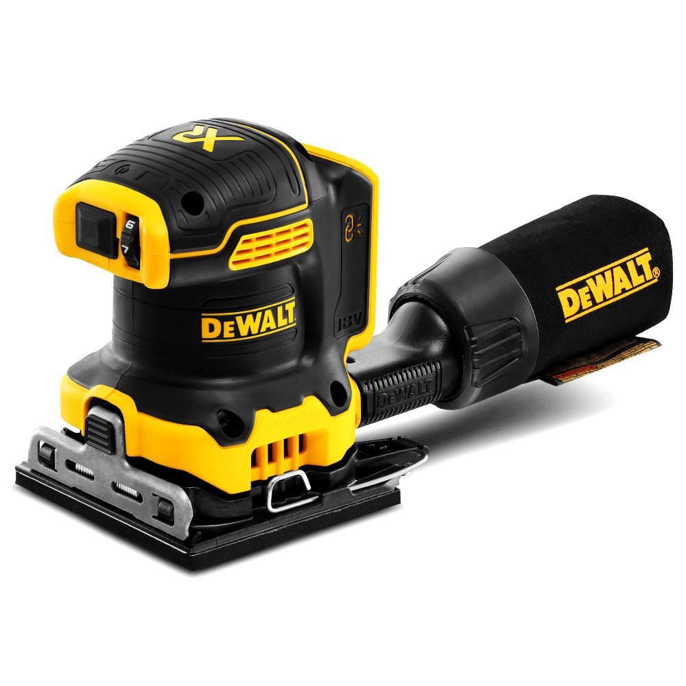 DeWalt DCW200N-XJ 18V XR Li-ion Cordless Brushless 115mm (4-1/2&quot;) 1/4 Sheet Sander - Skin Only