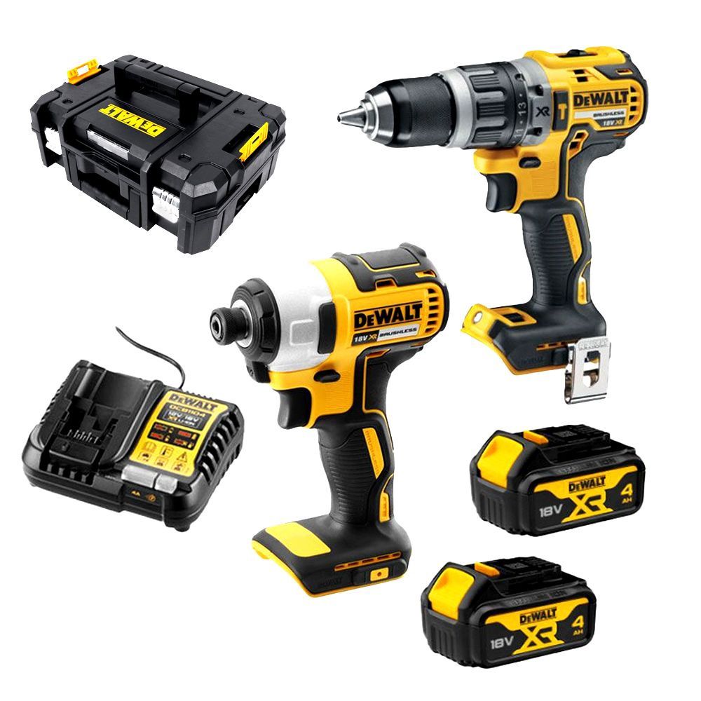 DeWalt DCZ207M2T-XE 18V 4.0Ah XR BRUSHLESS Compact 2pce Combo Kit