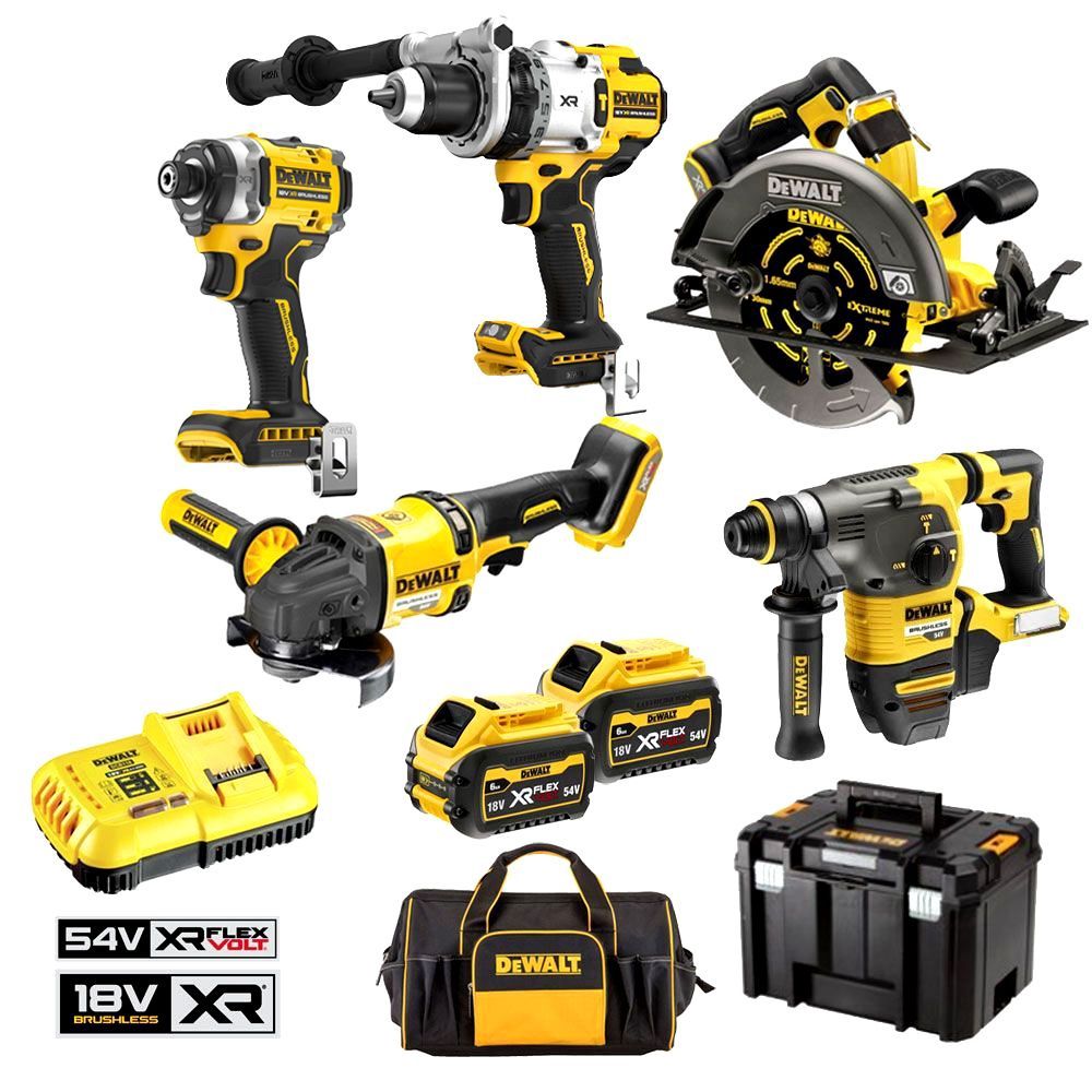 DeWalt DCZ503X2-XE 18V/54V 9.0Ah XR Mixed Voltage 5pce Combo Kit