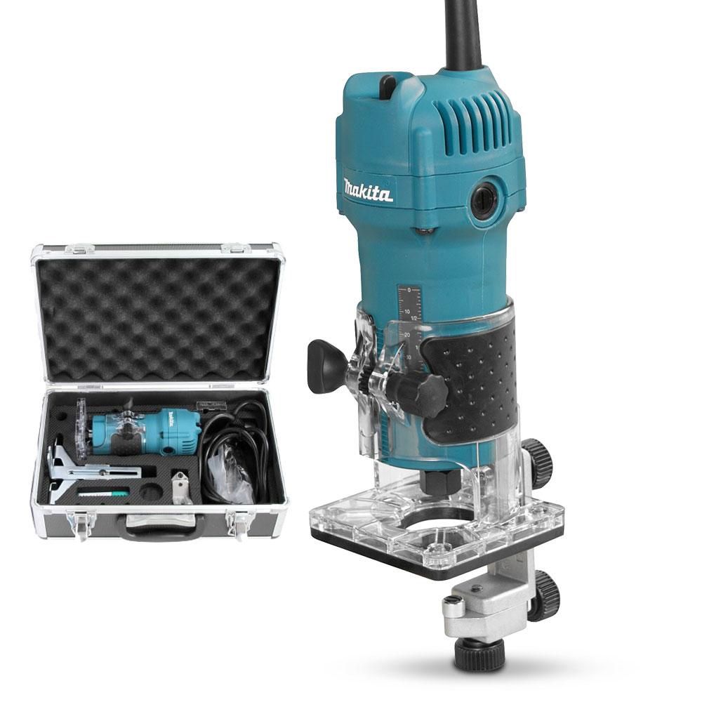 Makita 3709X 530W 6.35mm Laminate Trimmer With Aluminium Case