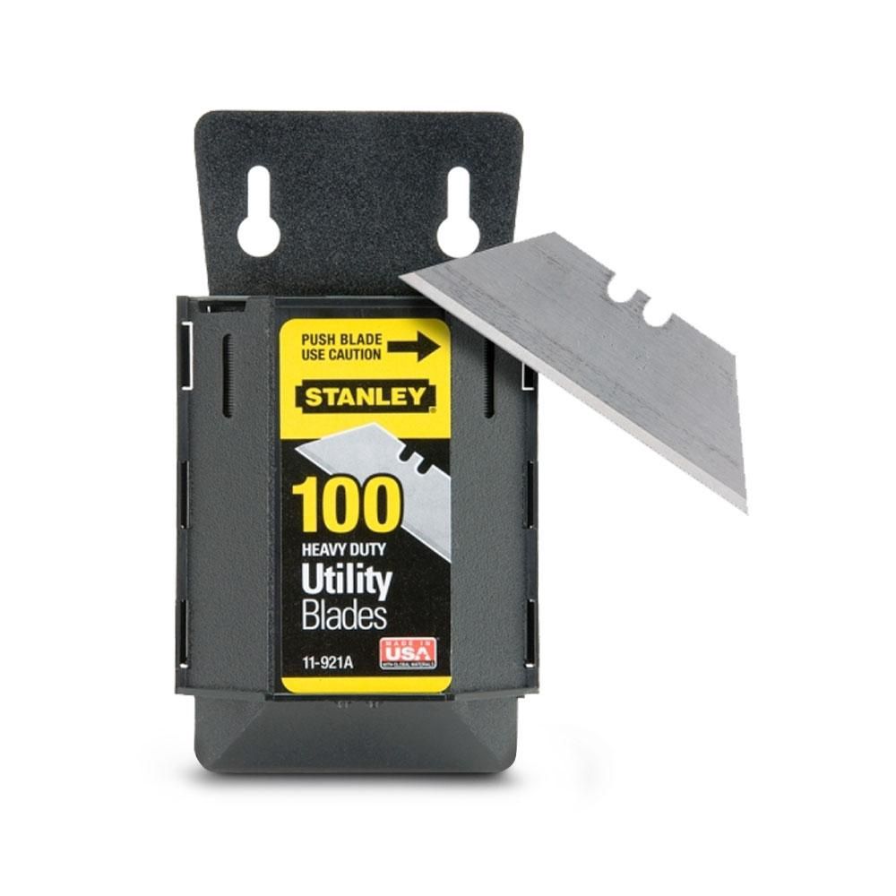 Stanley 11-921A 100 Pack Heavy Duty Utility Blades With Dispenser