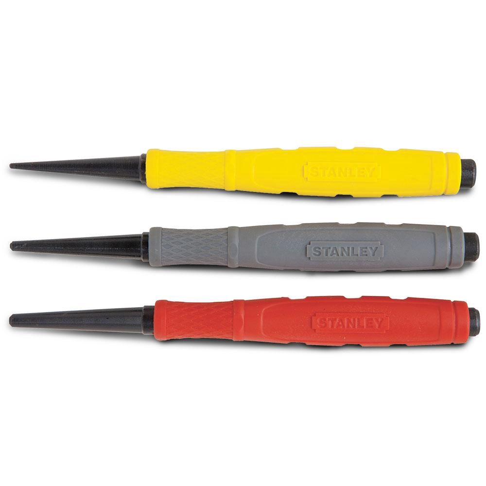 Stanley 58-930 3pce Nail Punch Cushion Grip Set