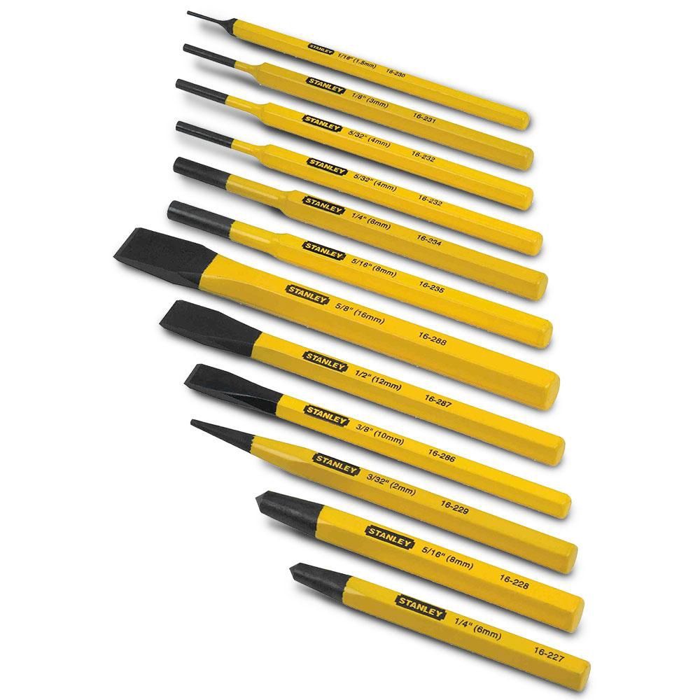 Stanley 16-299 12pce Cold Chisel &amp; Punch Set