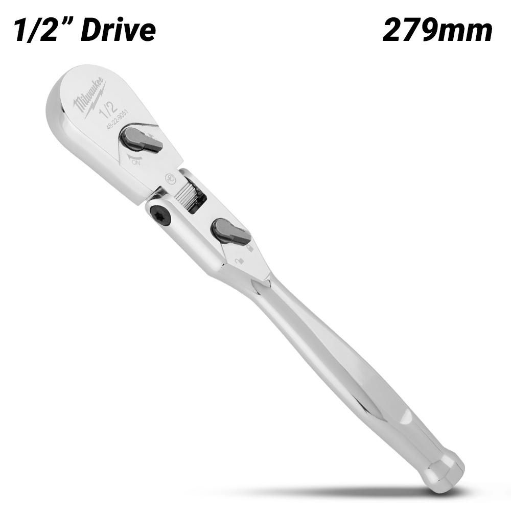 Milwaukee 48229051 279mm (11&quot;) 1/2&quot; Drive Flex Head Ratchet