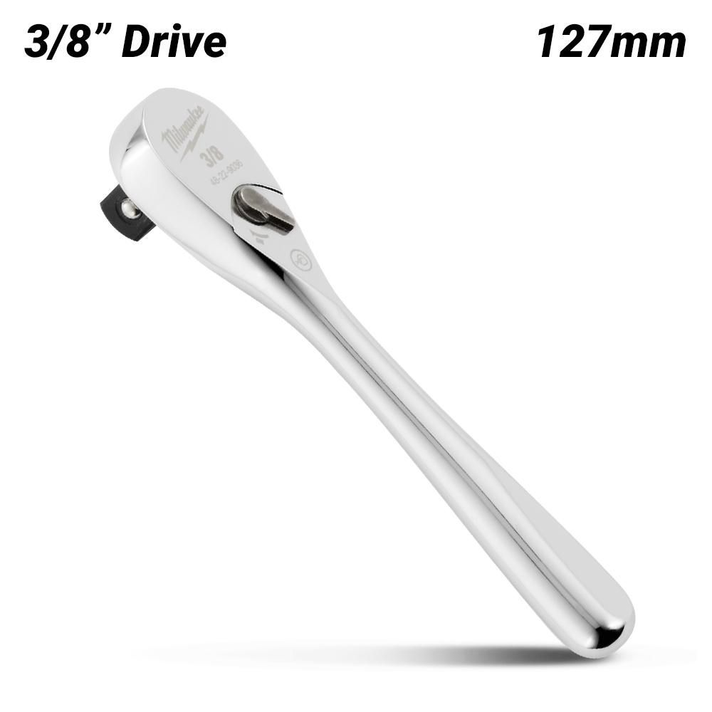 Milwaukee 48229036 127mm 3/8&quot; Drive Fixed Head Ratchet