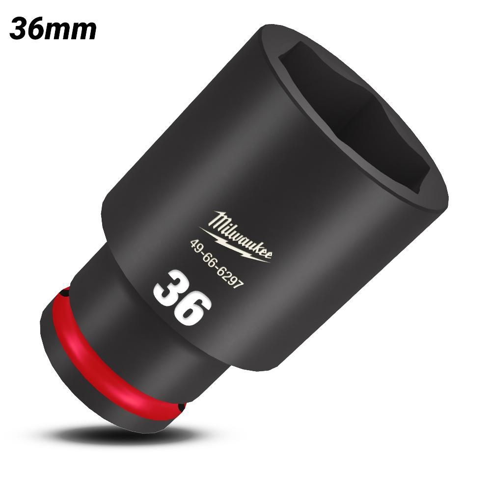 Milwaukee 49666297 1/2&quot; Drive 36mm Metric Shockwave 6 Point Deep Impact Socket