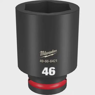 MILWAUKEE 49666421 SHOCKWAVE™ 3/4inch Drive 46mm Deep 6 Point Impact Socket