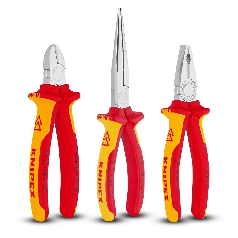 Knipex 002012 3pce 1000V VDE Assembly Plier Set