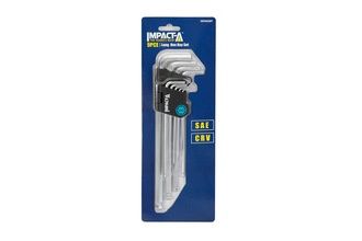 IMPACT-A IMPHKS9PI Long Series Hex Key Set - 9Pce IMPERIAL