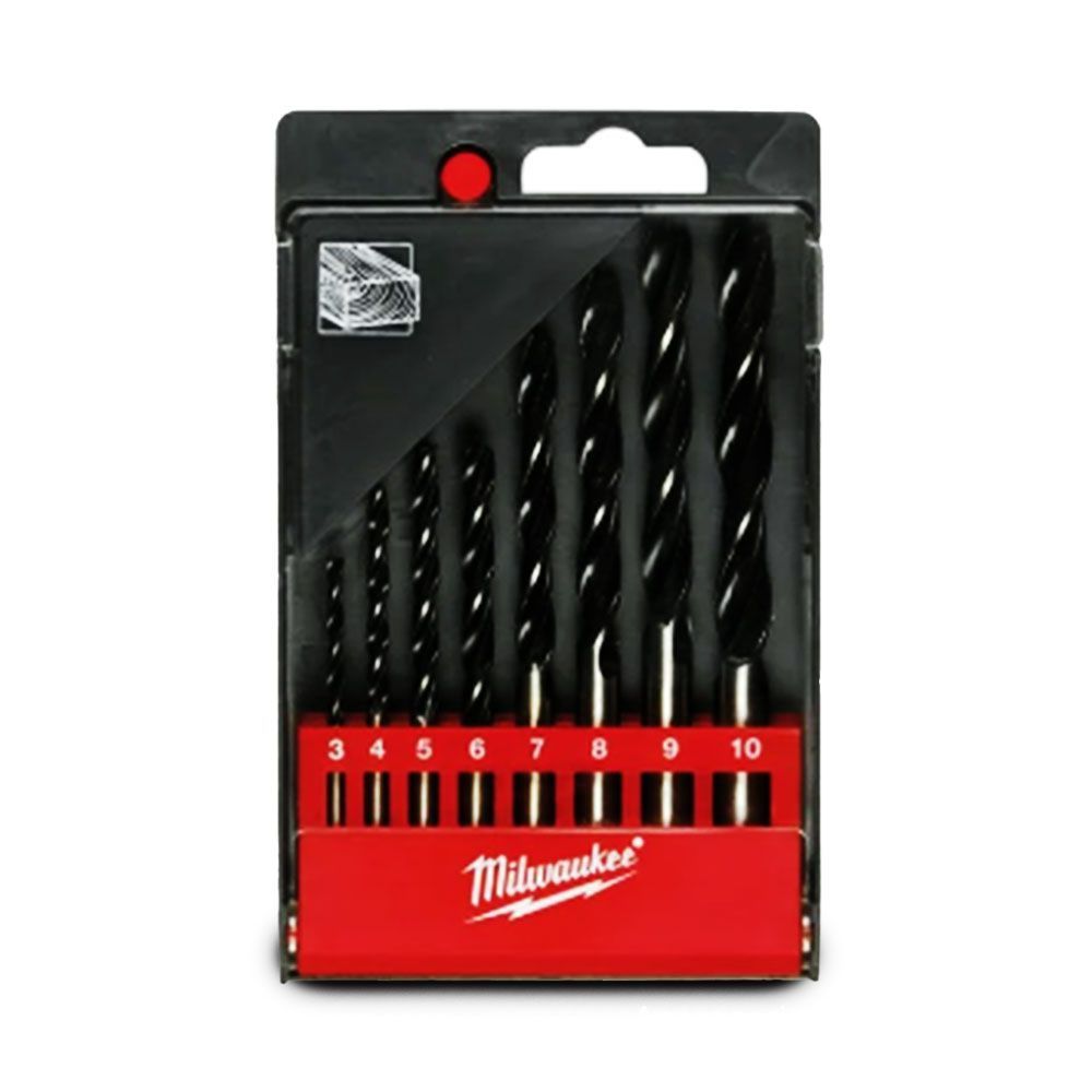 Milwaukee 4932352466 8pce Brad Point Drill Bit Set