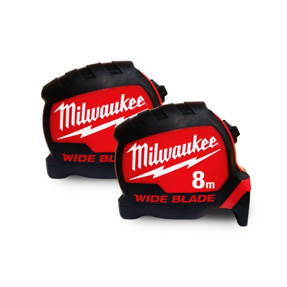 Milwaukee 48220001DPH Wide Blade and Wide Blade Horizontal Tape Measure 2 Pack