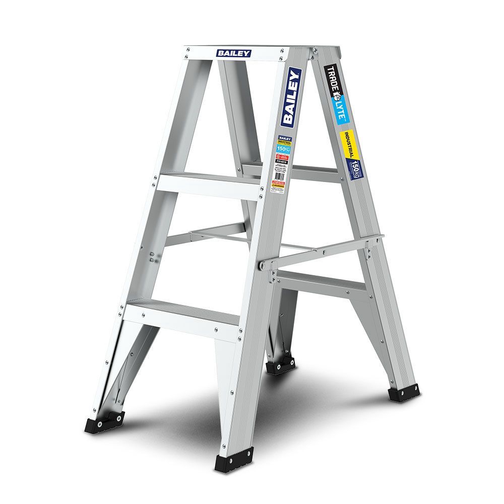 Bailey FS14019 150kg 0.9m 3 Step Trade LYTE Aluminium Double Sided Ladder