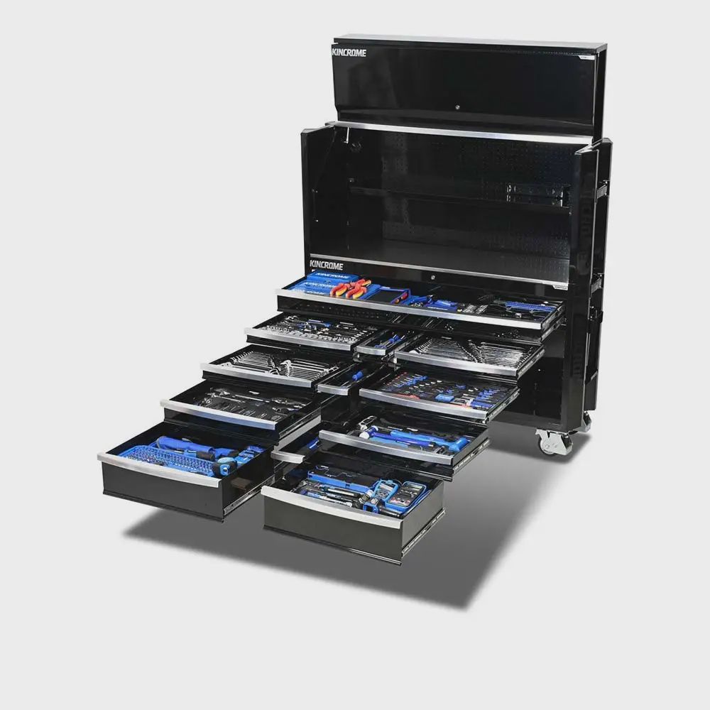 KINCROME K1965B 60&quot; 12 Drawer Contour Workshop Tool Kit Black - 869 Piece