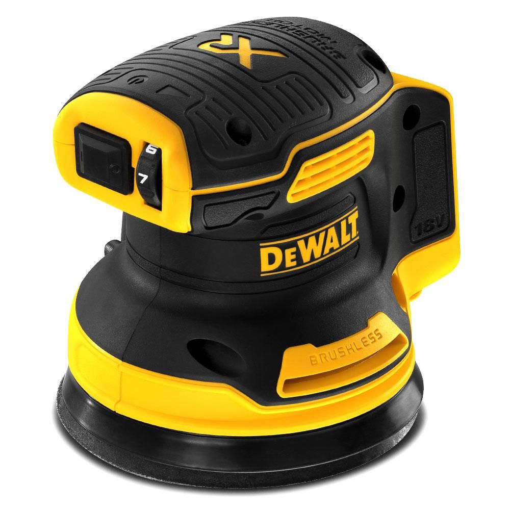 DeWalt DCW210N-XJ 18V XR Li-ion Cordless Brushless 125mm (5&quot;) Random Orbital Sander - Skin Only