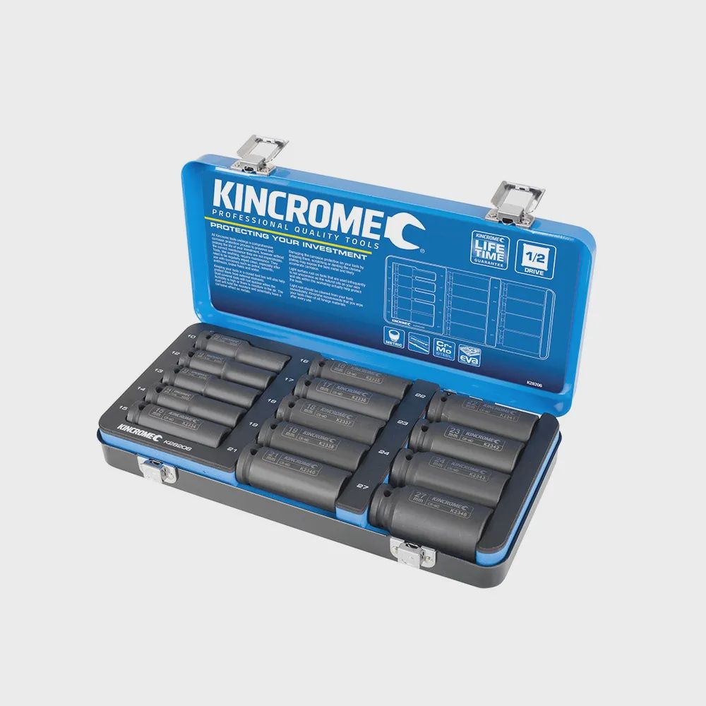 KINCROME K28206 1/2inch Impact Deep Socket Set - 14 Piece
