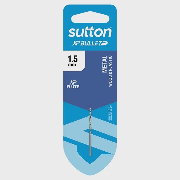 SUTTON D220H0150 1.5mm x 40mm HSS Bright Xtreme Precision - XP Bullet Jobber Drill Bit