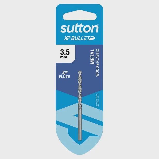 SUTTON D220H0350 3.5mm x 70mm HSS Bright Xtreme Precision - XP Bullet Jobber Drill Bit