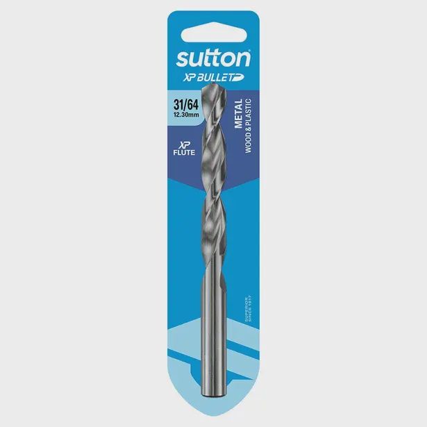 SUTTON D220H1231 31/64&quot; x 151mm HSS Bright Xtreme Precision - XP Bullet Jobber Drill Bit