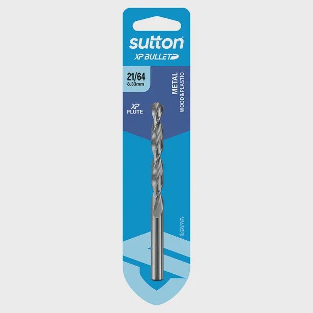 SUTTON D220H0833 21/64&quot; x 117mm HSS Bright Xtreme Precision - XP Bullet Jobber Drill Bit