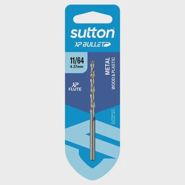 SUTTON D220H0437 11/64&quot; x 80mm HSS Bright Xtreme Precision - XP Bullet Jobber Drill Bit