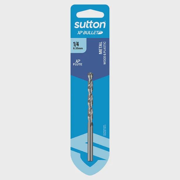 SUTTON D220H0635 1/4&quot; x 101mm HSS Bright Xtreme Precision - XP Bullet Jobber Drill Bit