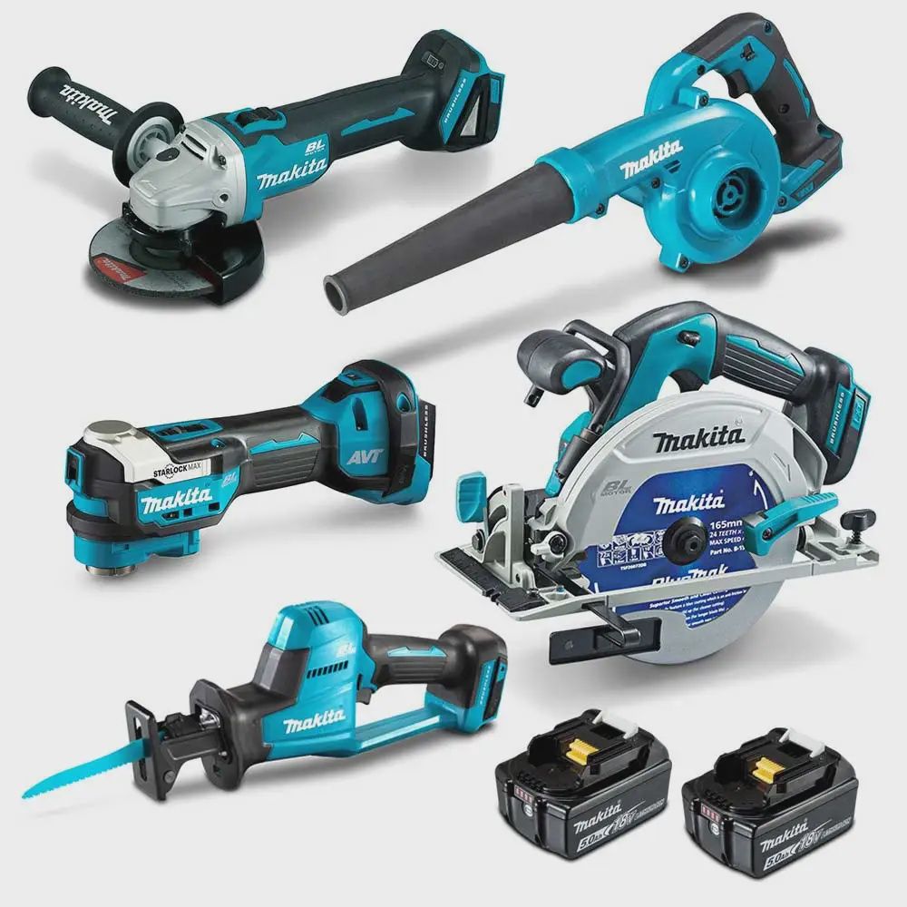 Makita DLX5097T 18V 5.0Ah Li-ion Cordless Brushless 5pce Combo Kit