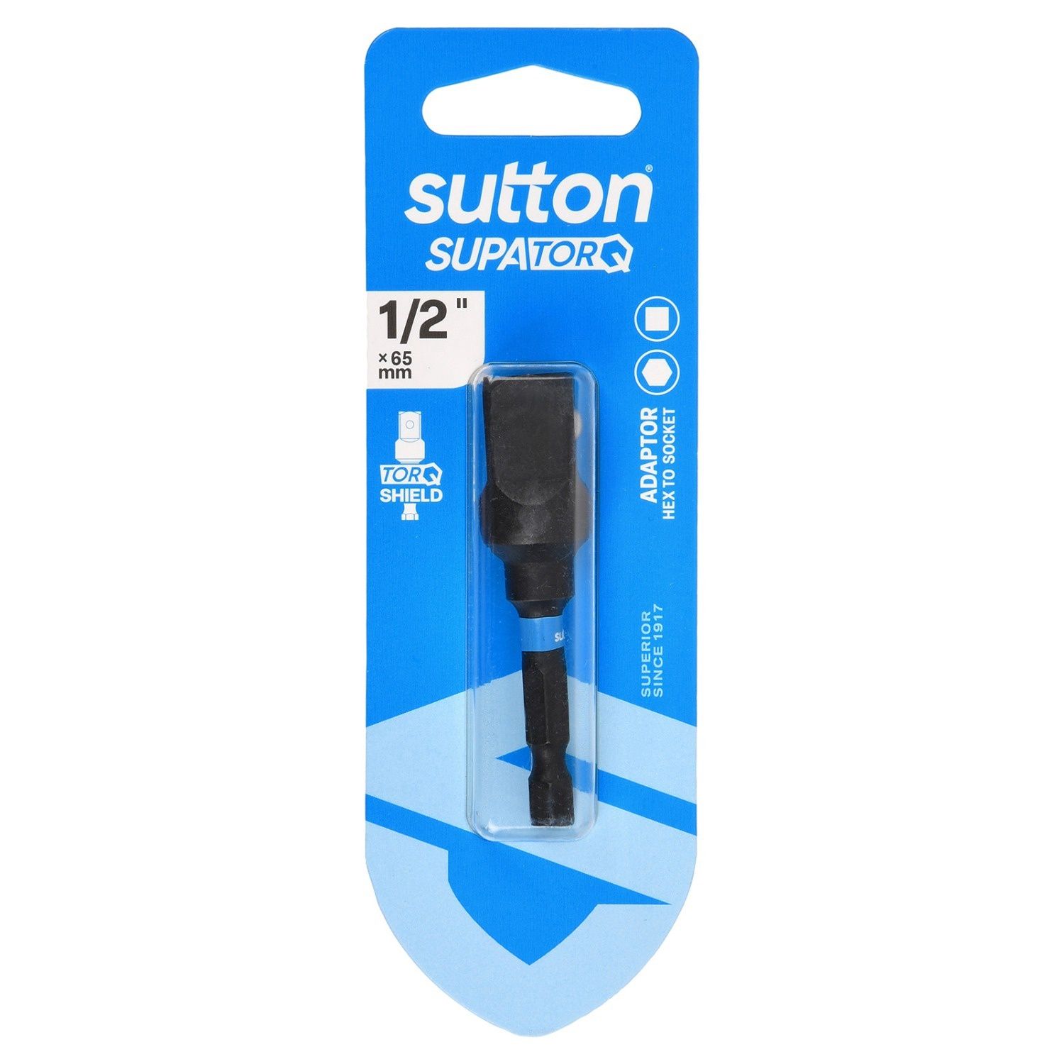 Sutton S240H01CE 1/2&quot; x 65mm Hex To Socket Bit Adaptor S240