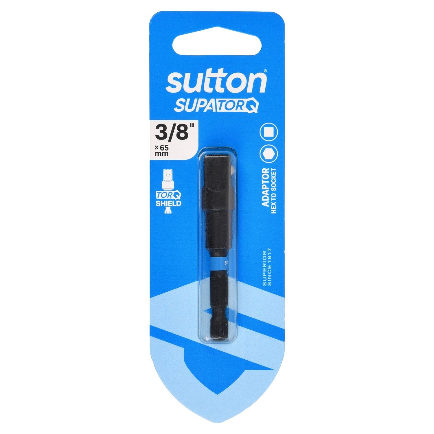 Sutton S240H01CC 3/8&quot; x 65mm Hex To Socket Bit Adaptor S240