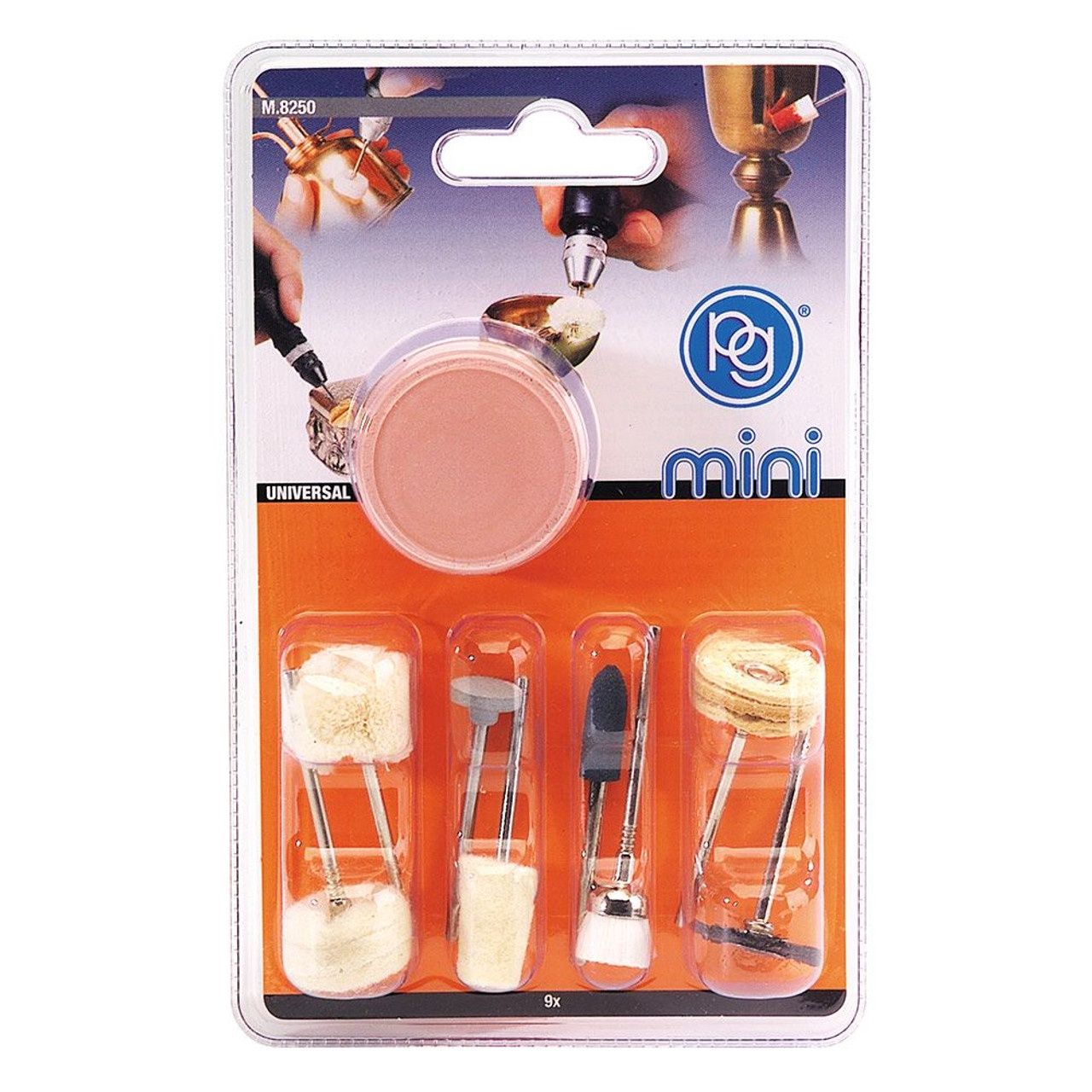 SUTTON M.8250 PG Mini Rotary Cleaning Accessory Kit 9pcs
