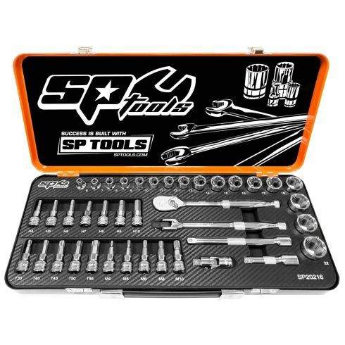 SP Tools SP20216 Socket Set 3/8&quot; Drive 6 Point 39 Piece Metric
