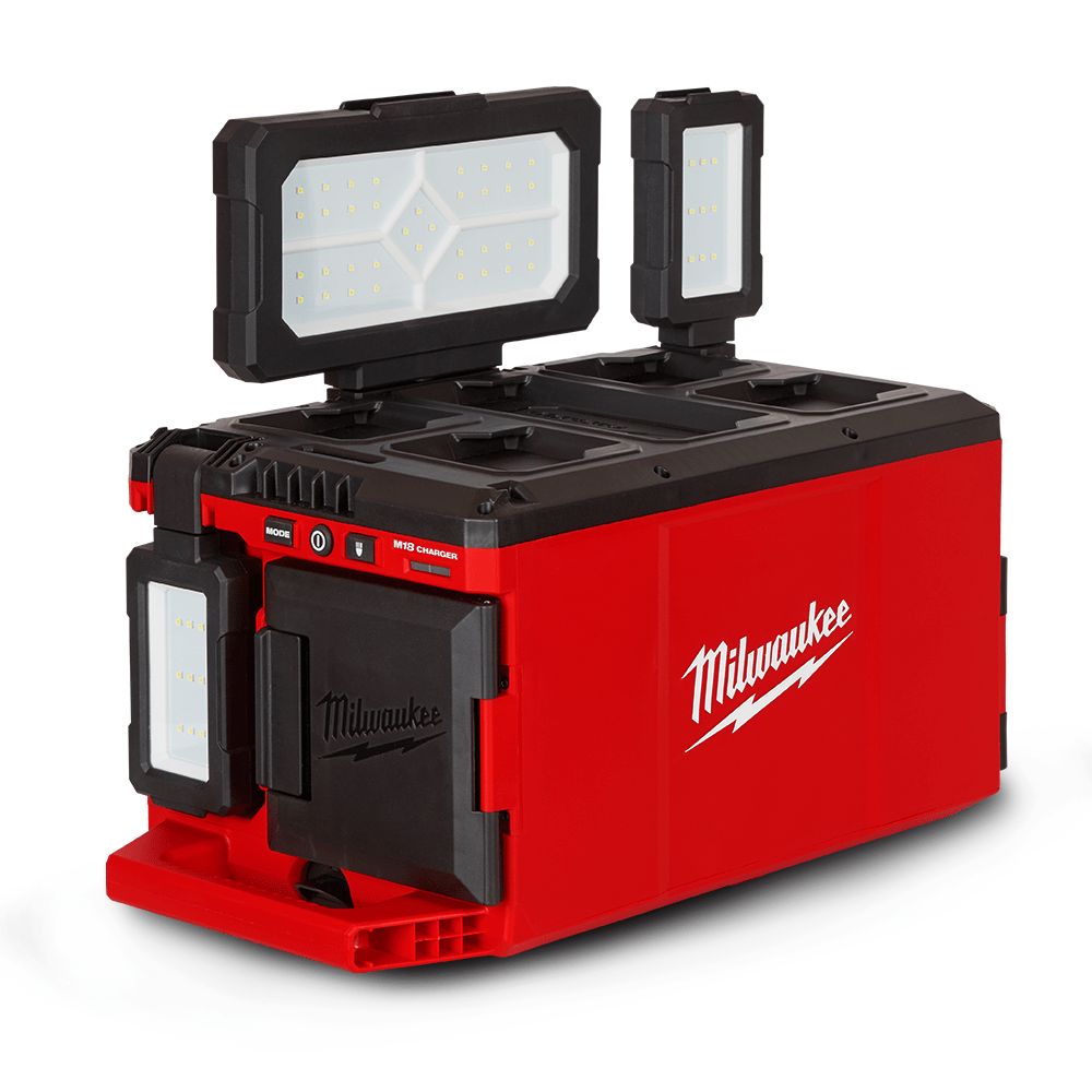 Milwaukee M18POALC-0 18V Li-Ion Cordless PACKOUT Area Light &amp; Charger - Skin Only