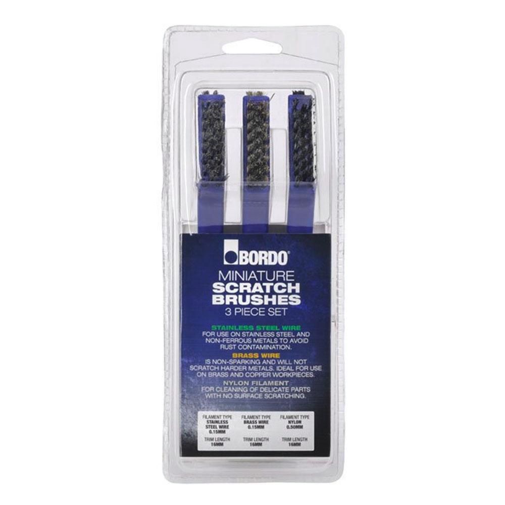 Bordo 5171-S1 3pce Miniature Scratch Brushes